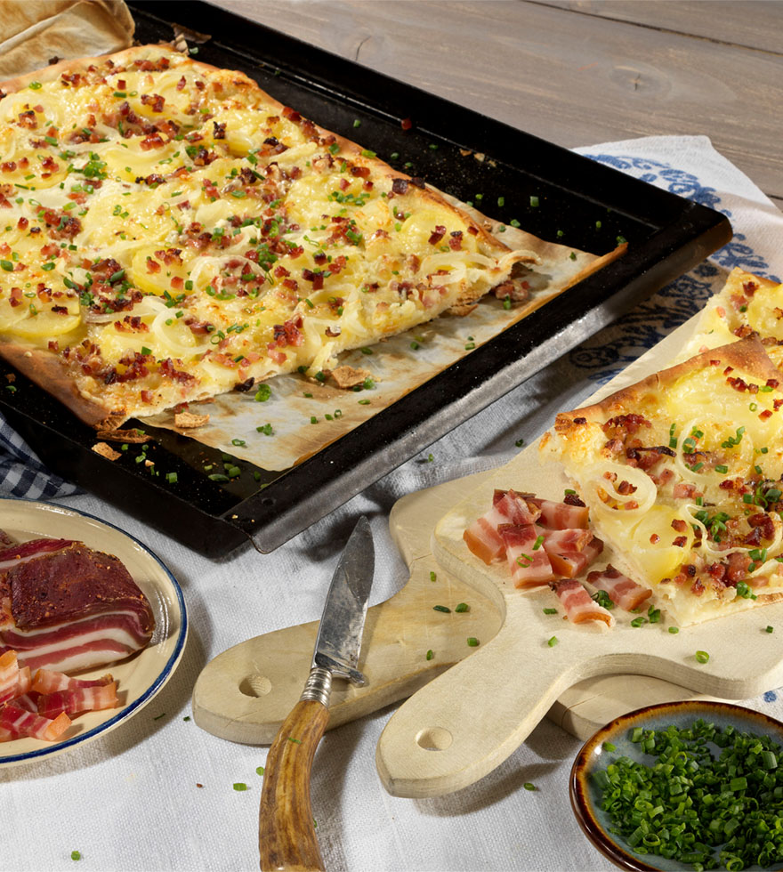 Kartoffel-Speck-Flammkuchen