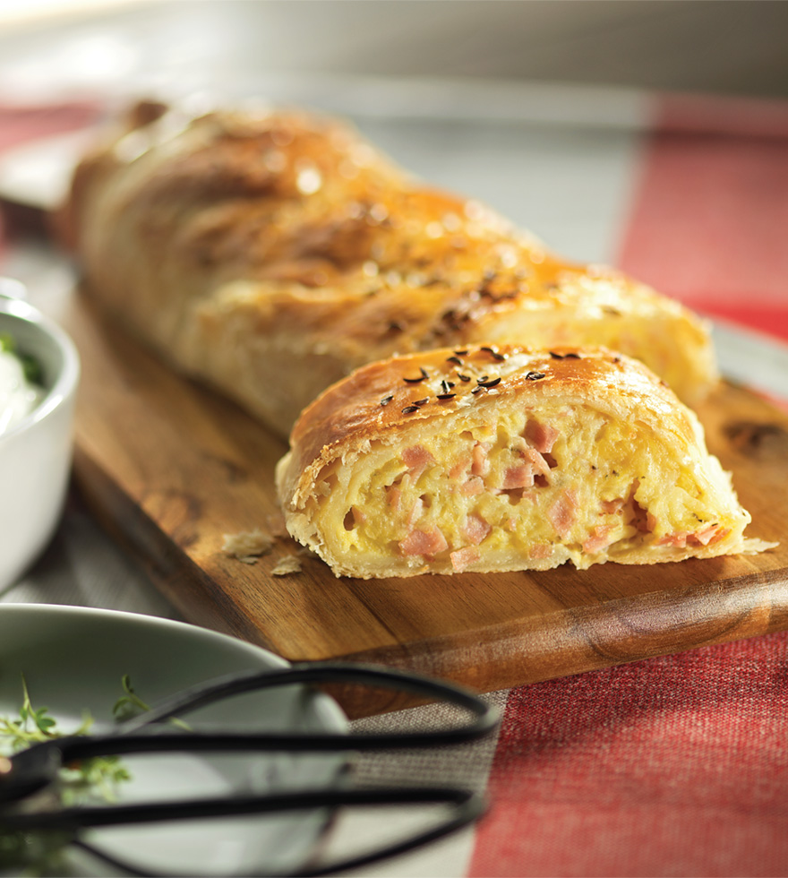Schinken-Kartoffel-Strudel