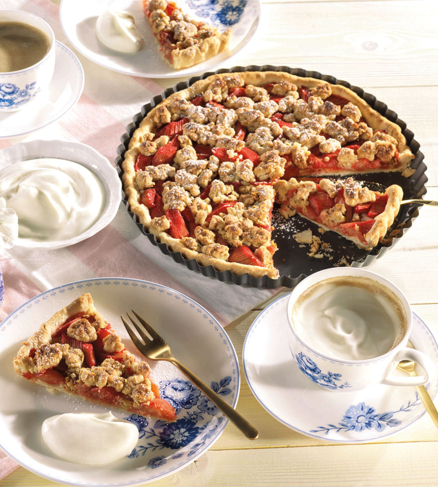 Streusel-Rhabarber-Tarte