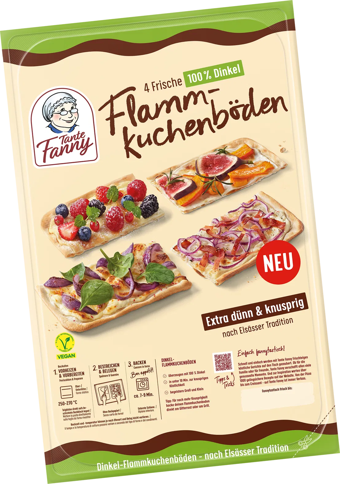 Tante Fanny Dinkel-Flammkuchenböden