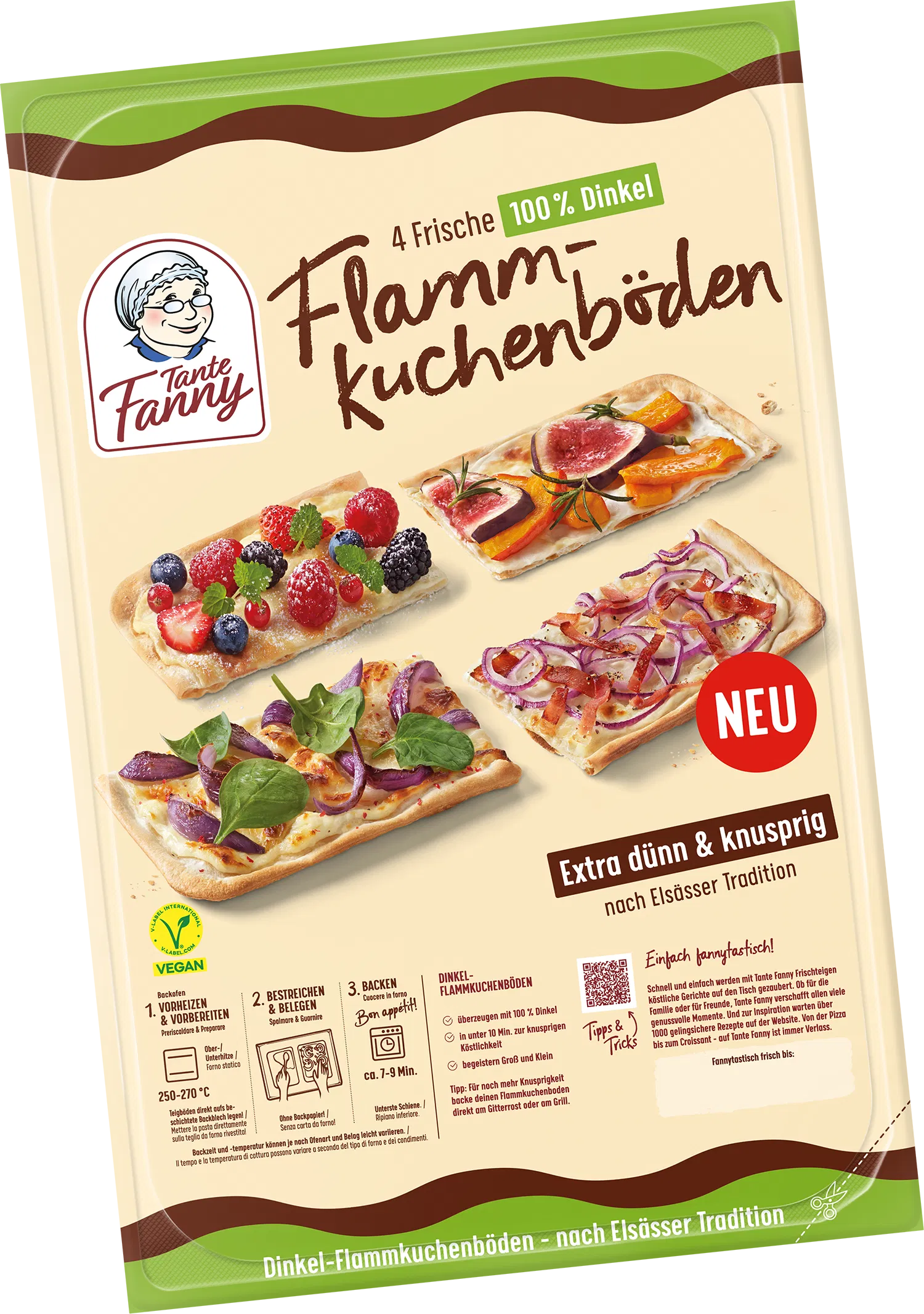 Tante Fanny Dinkel-Flammkuchenböden