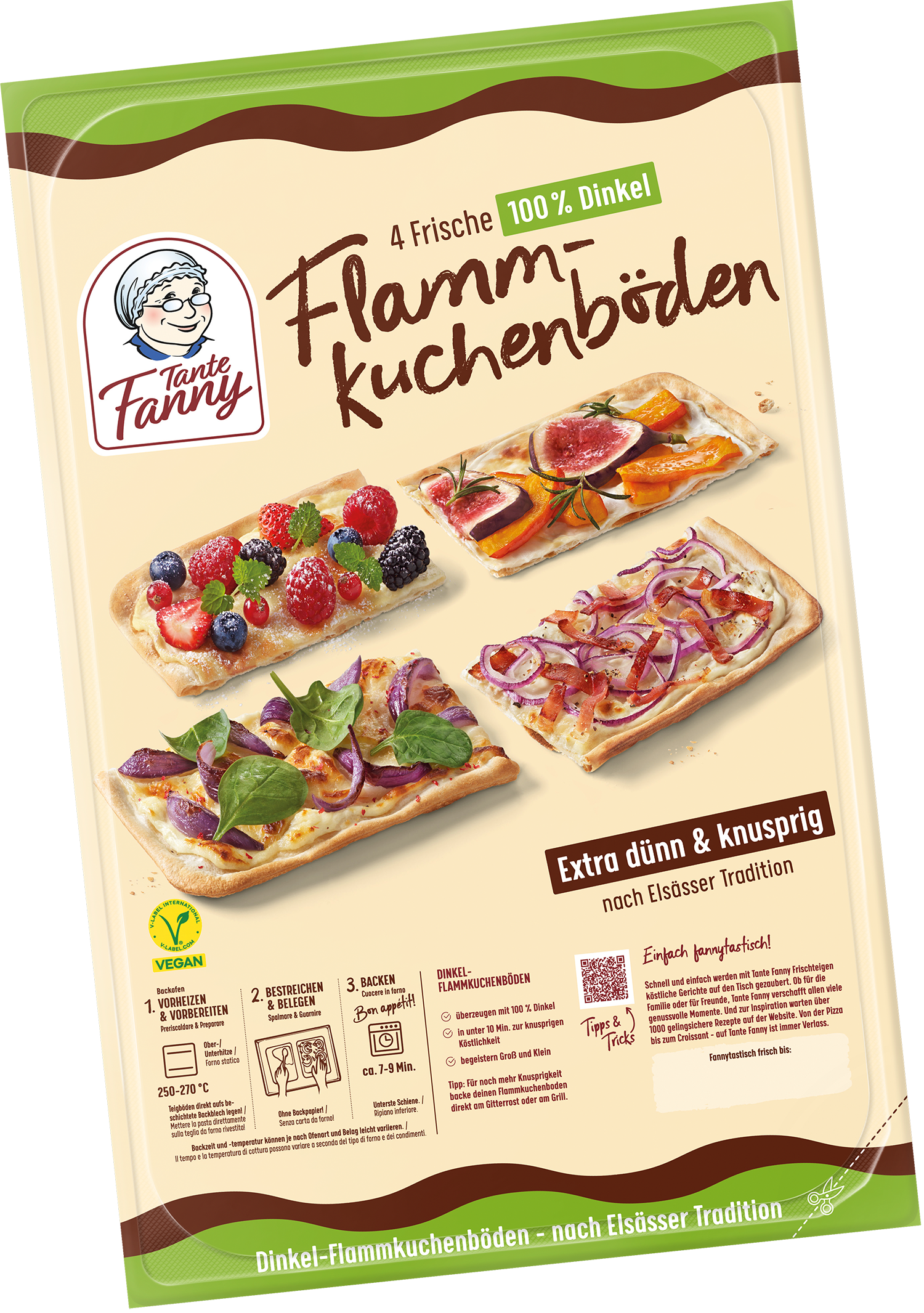 Tante Fanny Frische Dinkel-Flammkuchenböden