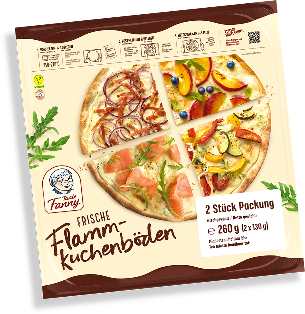 Tante Fanny Frische Flammkuchenböden rund 2er Packung