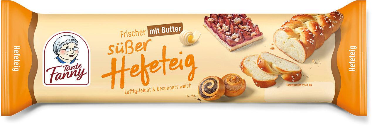 Tante Fanny Frischer Süßer Hefeteig mit Butter