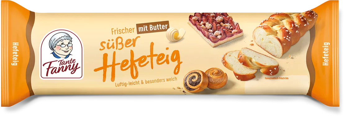 Tante Fanny Frischer Süßer Hefeteig mit Butter