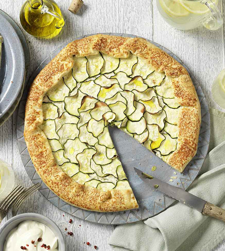 Zucchini-Galette mit Ricotta