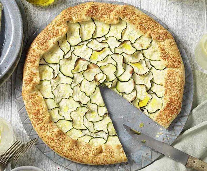 Zucchini-Galette mit Ricotta