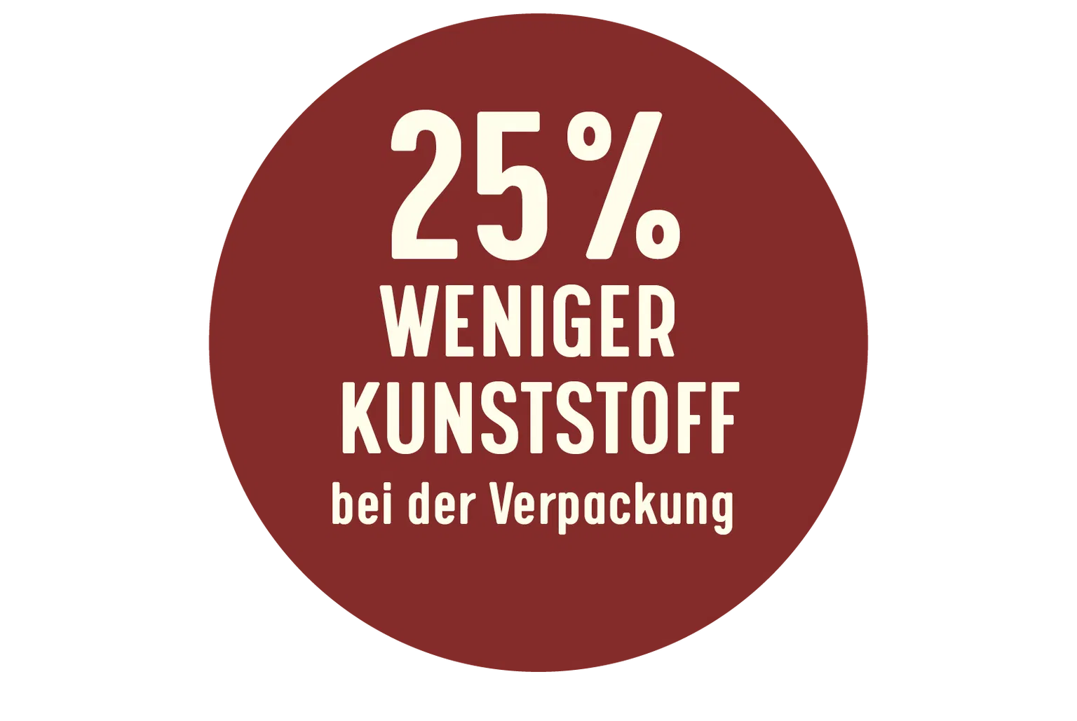 25% weniger Kunststoff bei der Verpackung