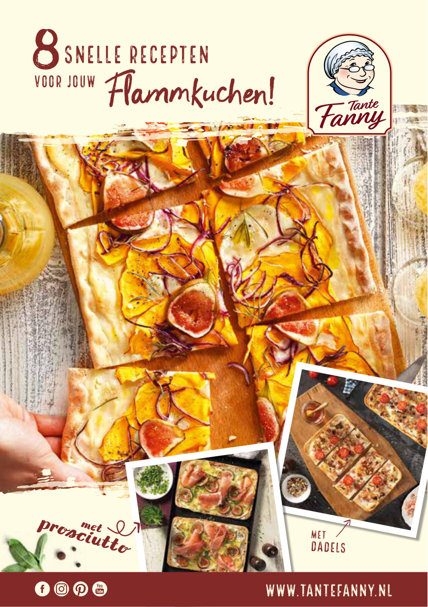 Omslagafbeelding voor het receptboekje 8x Snelle Flammkuchen