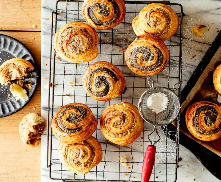 Nuss- und Mohnschnecken