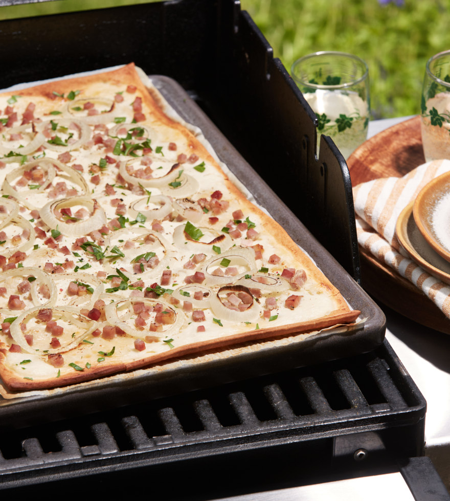 Badischer Flammkuchen vom Grill