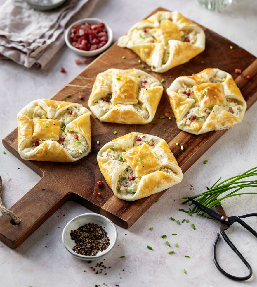 Blätterteig-Taschen Elsässer Art - Rezept