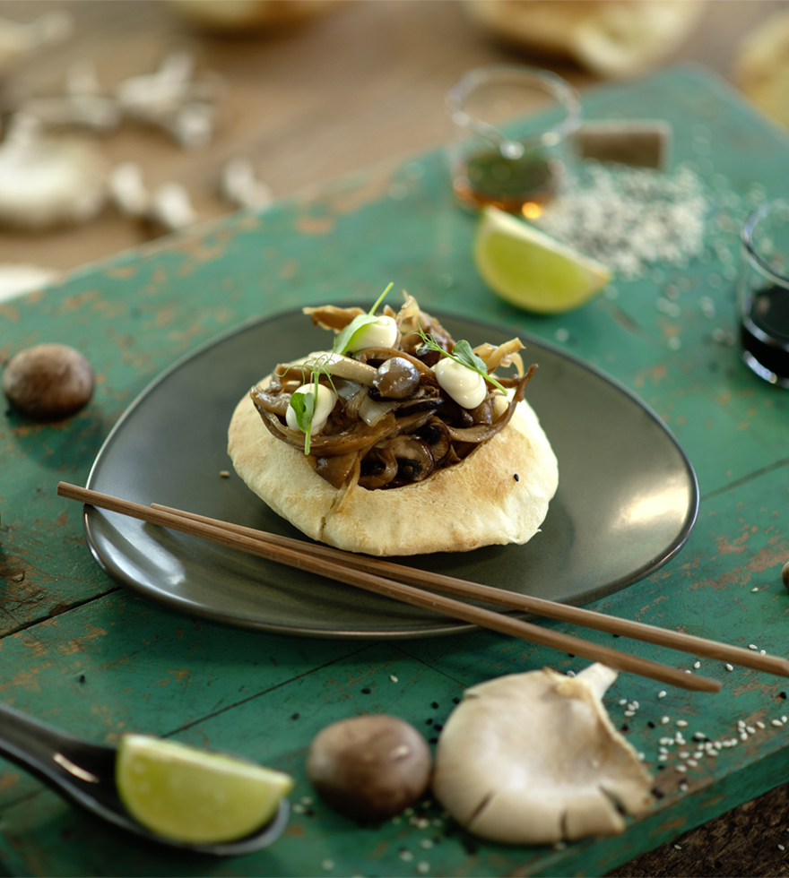 Buns mit Pulled Pilzen