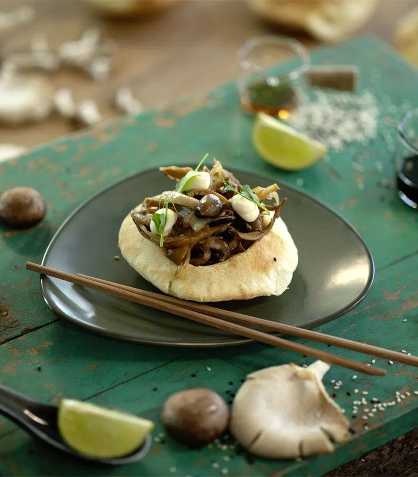 Buns mit Pulled Pilzen