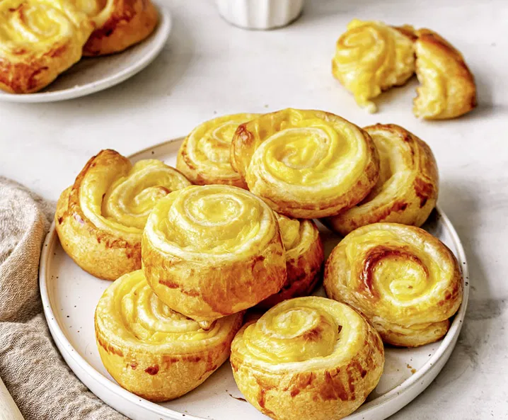 Croissant-Schnecken mit Pudding-Füllung - Thermomix-Rezept