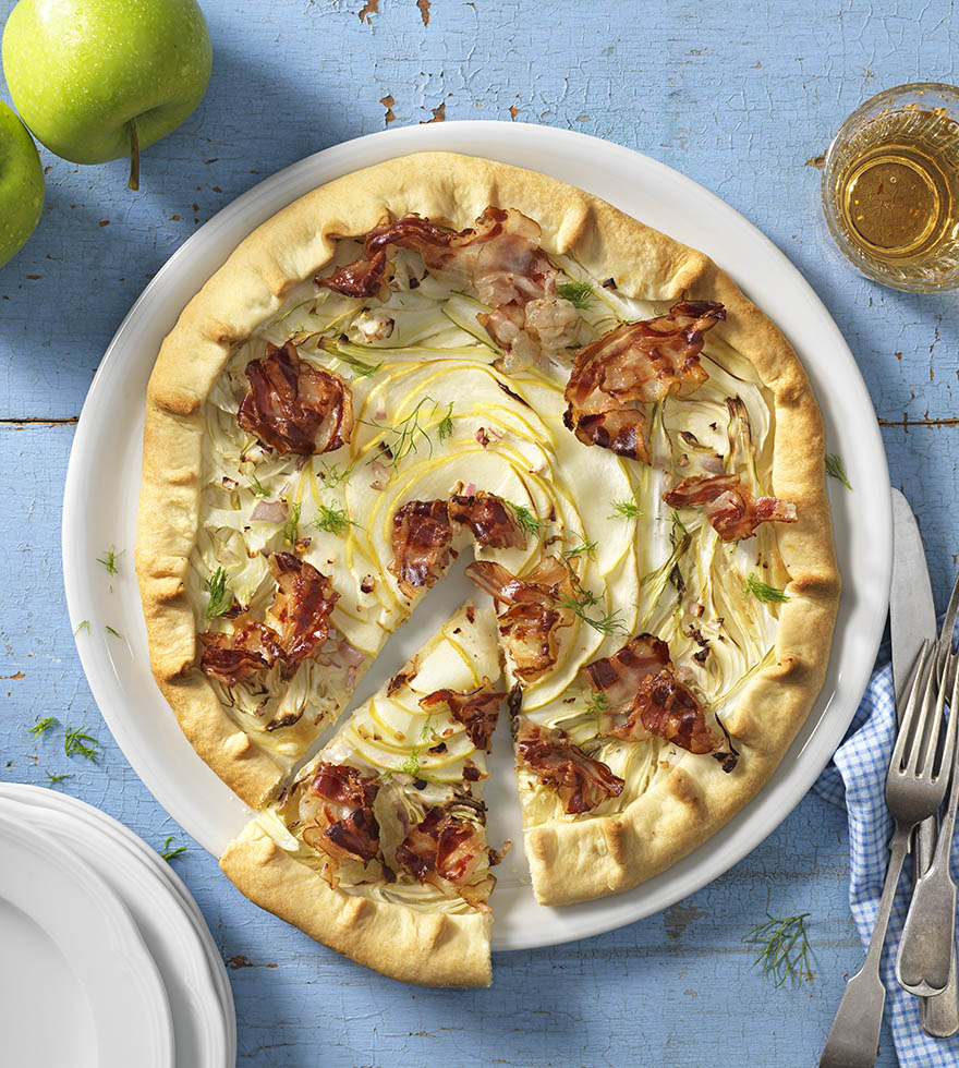 Galette mit Fenchel und Speck
