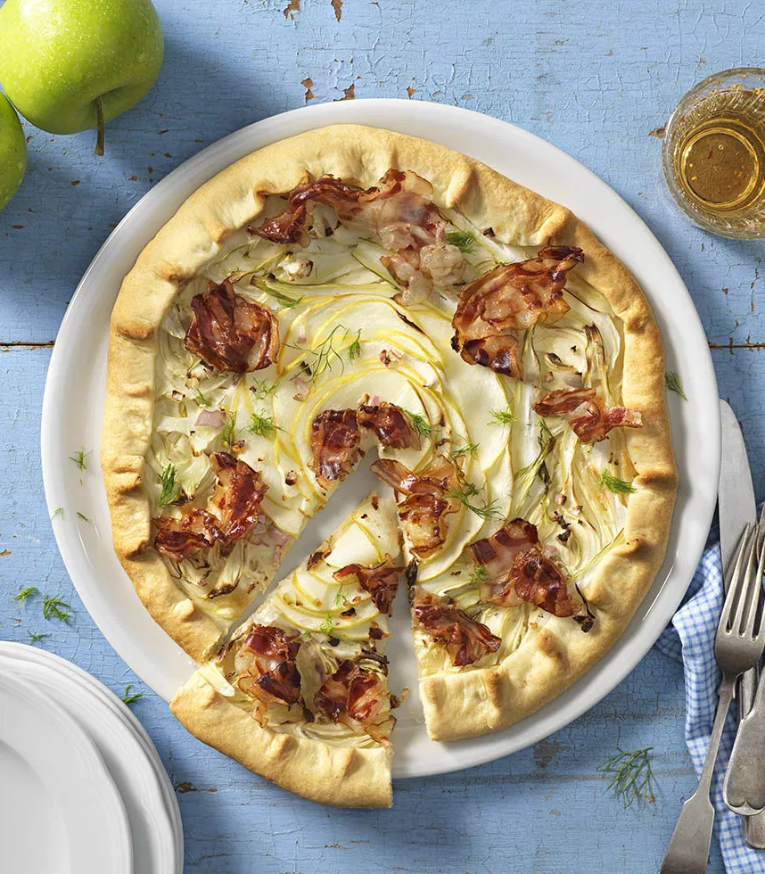 Galette mit Fenchel und Speck