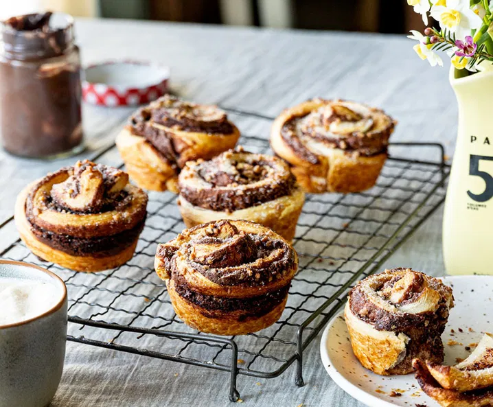 Haselnuss-Nougat Cruffins | Rezept