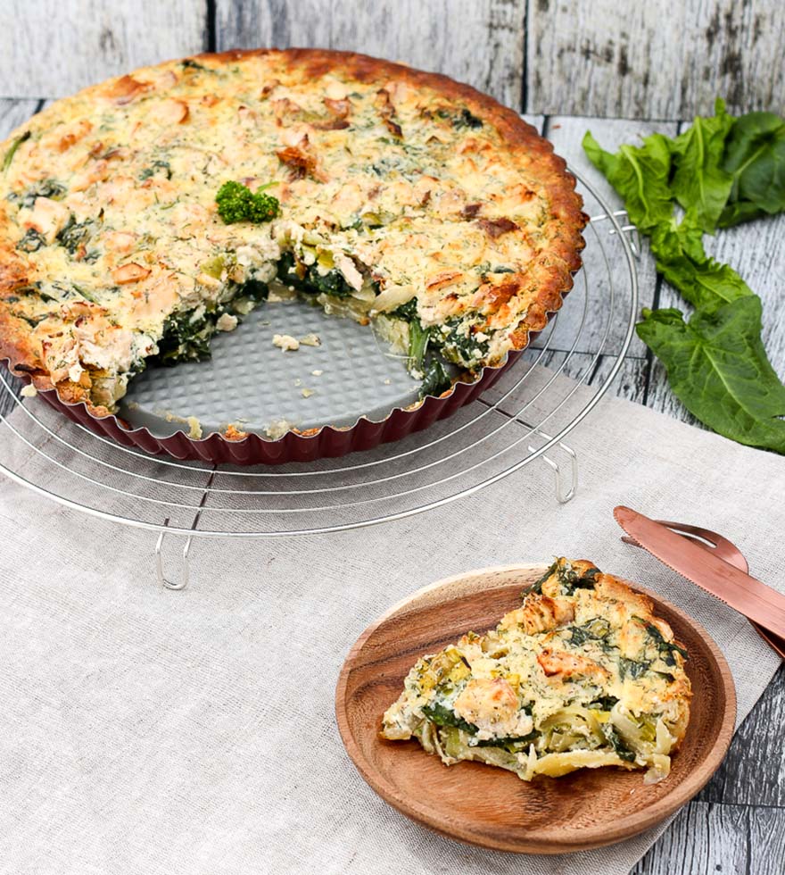 Rezept Quiche mit Lachs und Spinat Tante Fanny