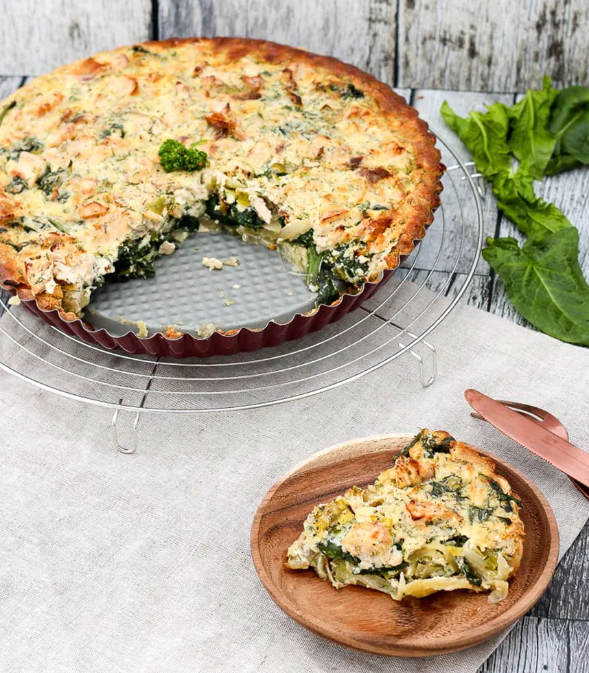 Rezept Quiche mit Lachs und Spinat Tante Fanny