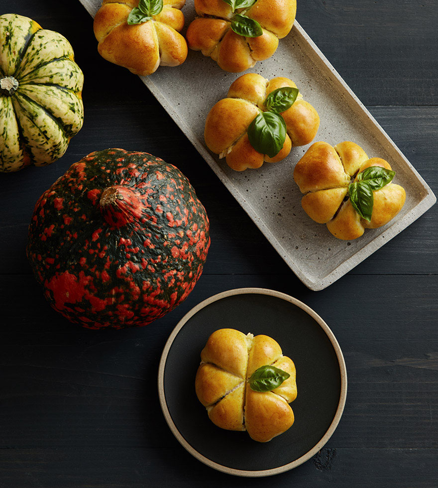 Mini-Pizza-Kürbisse -Halloween Rezept