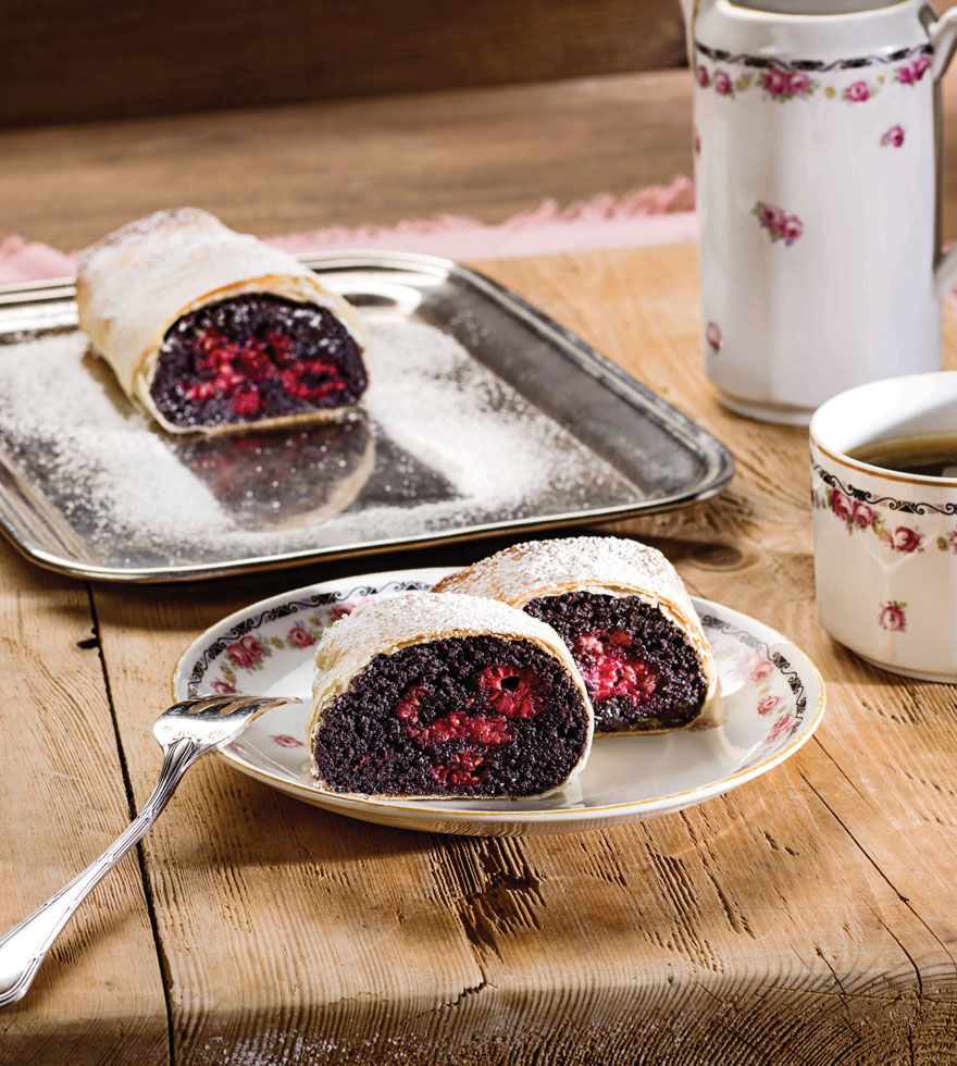 Mohn-Himbeer Strudel