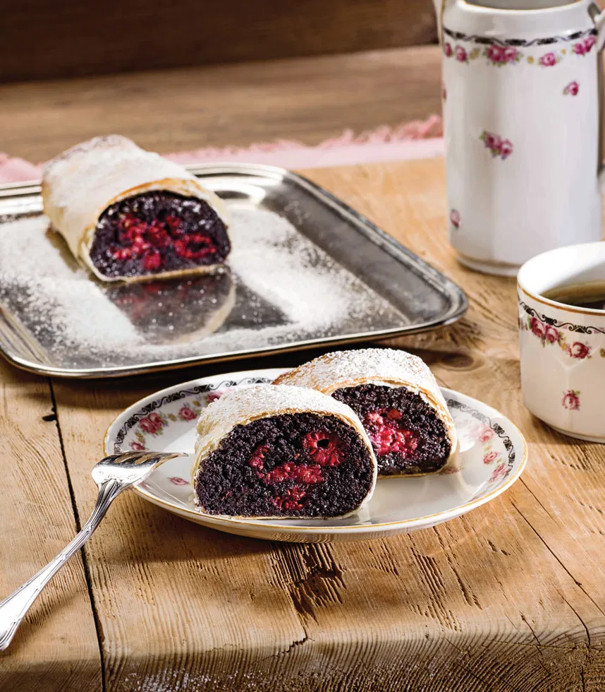 Mohn-Himbeer Strudel