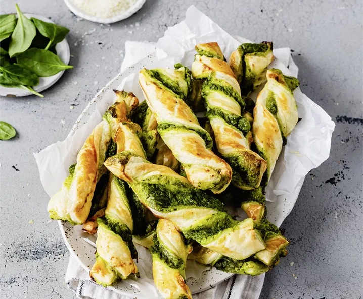 Parmesan-Spinat Twisters Rezept