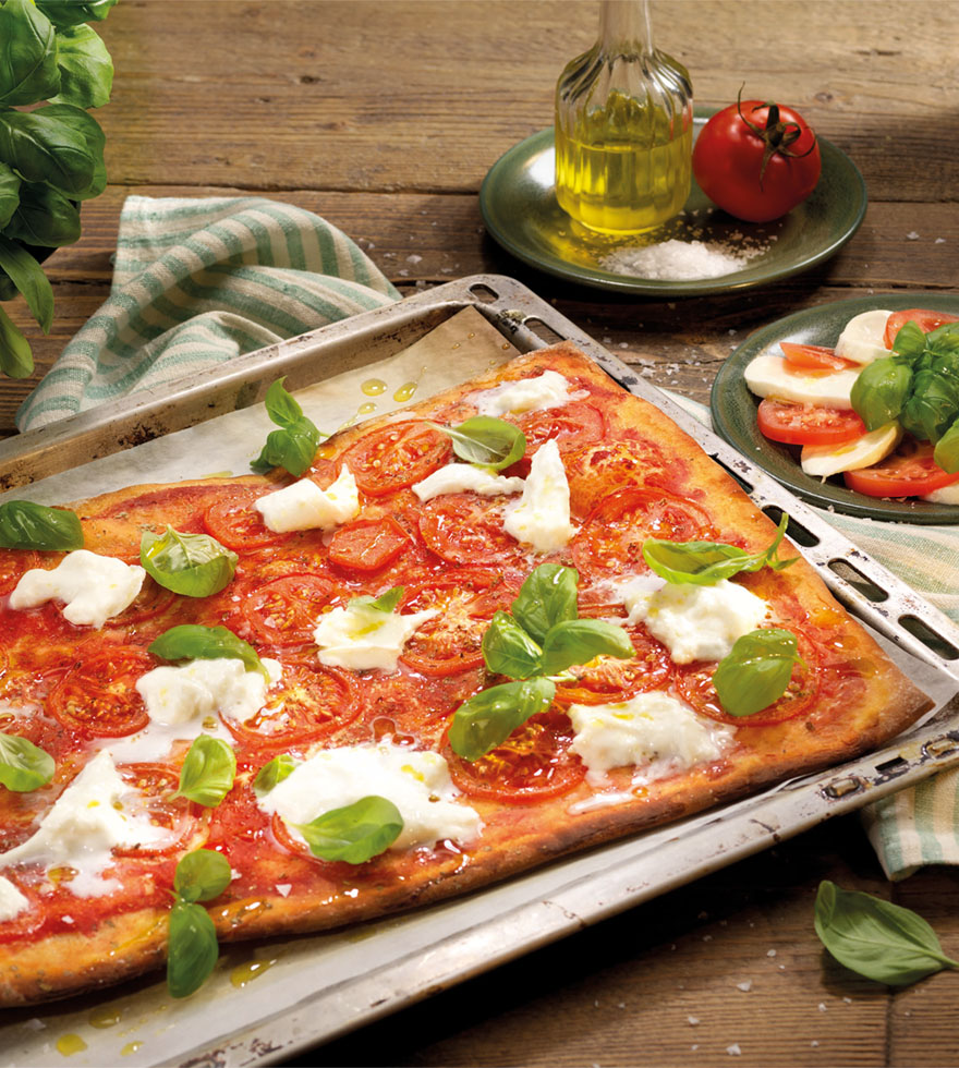 Pizza mit Büffelmozzarella