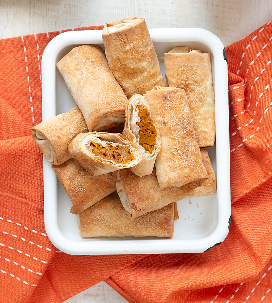 Süße Mini-Kürbisstrudel mit Zimt - Rezept