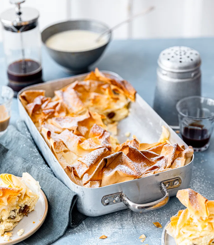 Topfen-Strudel-Auflauf aus Filoteig - Rezept