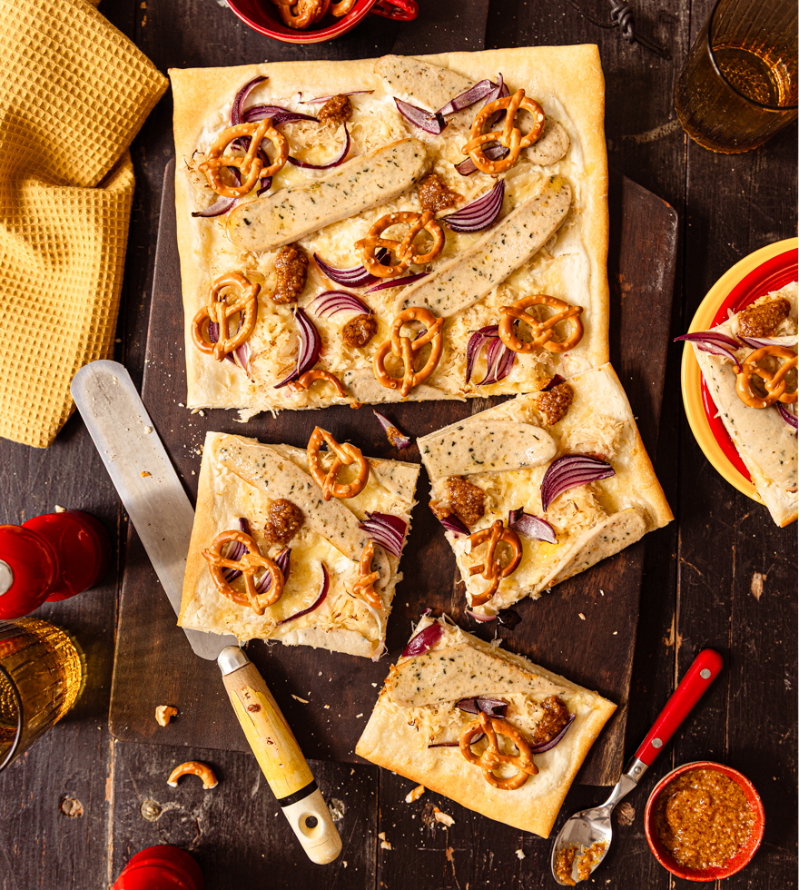 Weißwurst Pizza