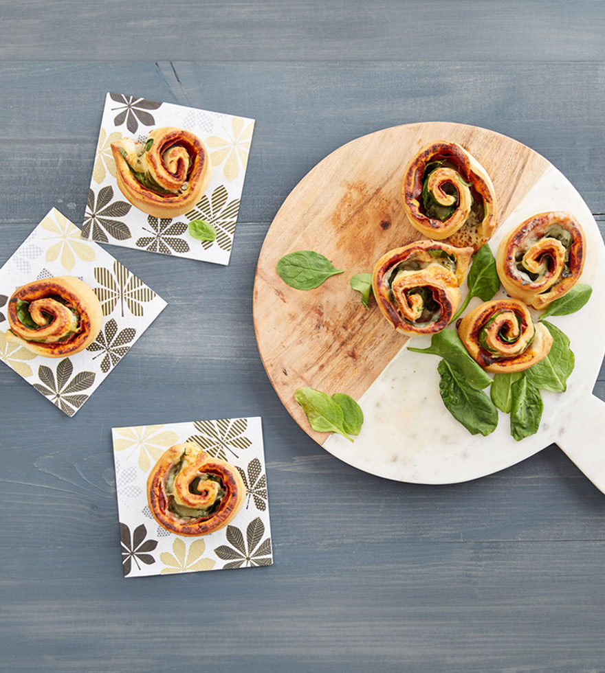 Saftige Salami-Pizzaschnecken