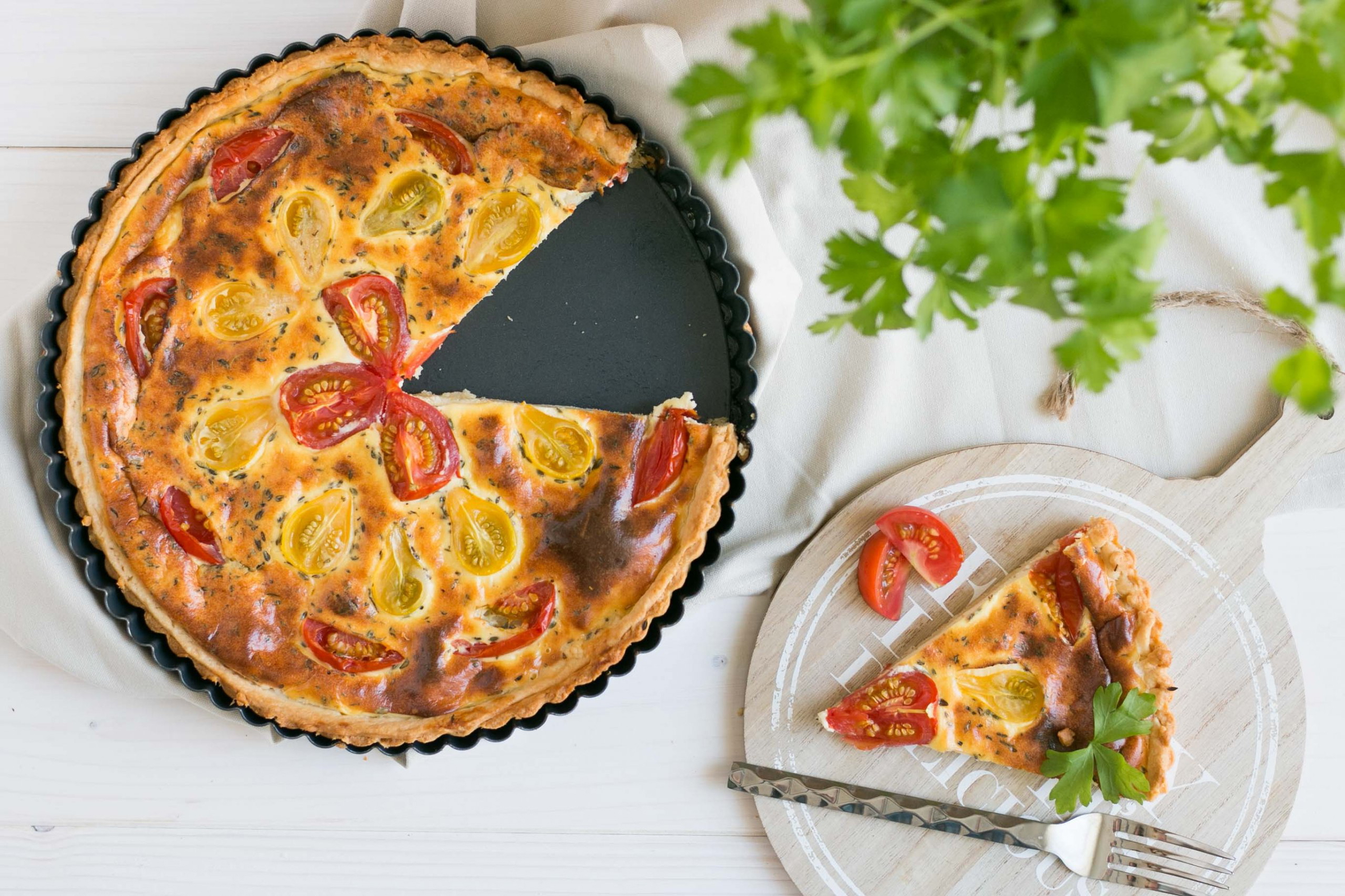 Tomaten-Ziegenkäse-Quiche - Tante Fanny