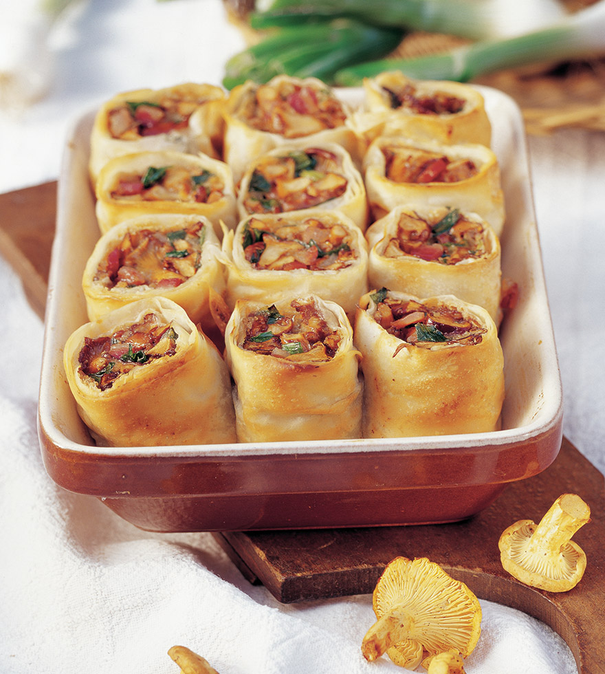 vegane Eierschwammerl-Strudel Tante Fanny