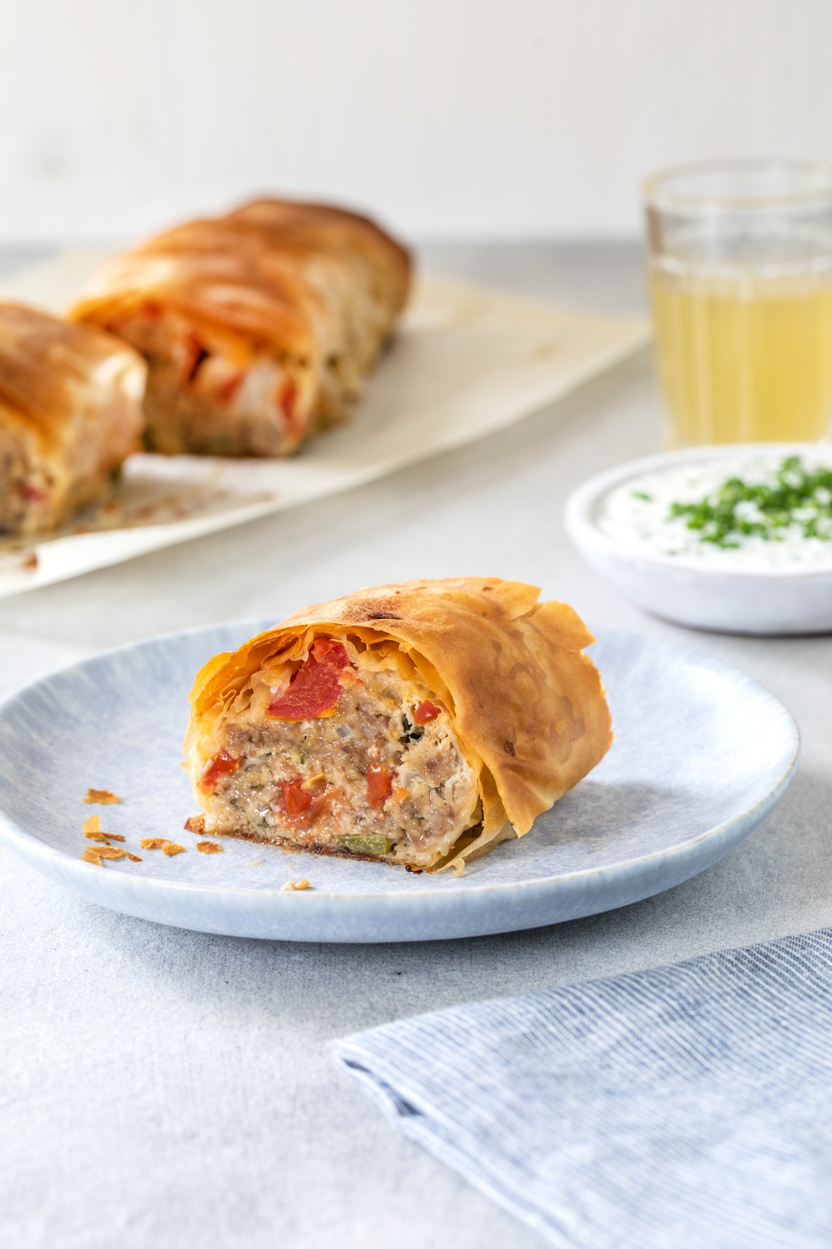 Pikanter Strudel mit Faschiertem