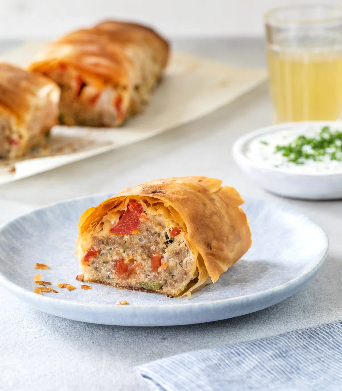 Pikanter Strudel mit Faschiertem