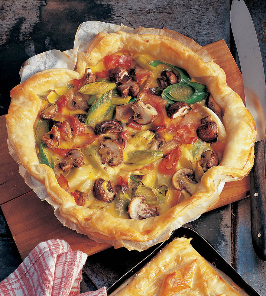 Schinken-Lauch-Pilz-Quiche Tante Fanny