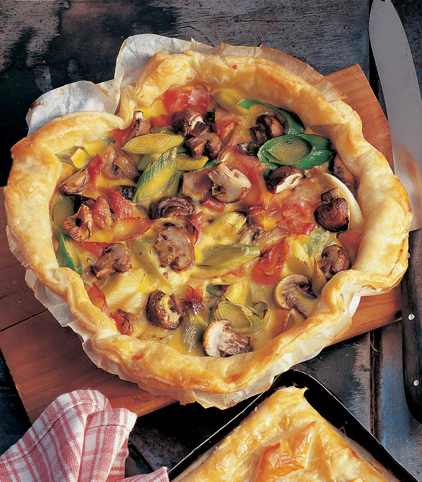Schinken-Lauch-Pilz-Quiche Tante Fanny