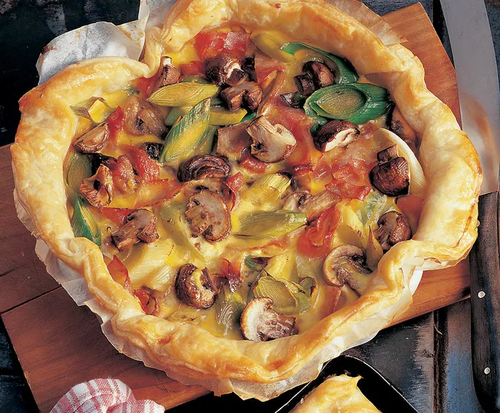 Schinken-Lauch-Pilz-Quiche Tante Fanny