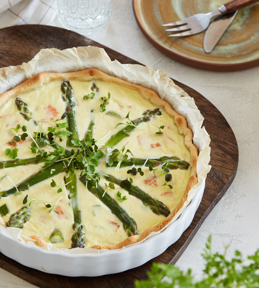 Spargel-Lachs-Quiche Rezept