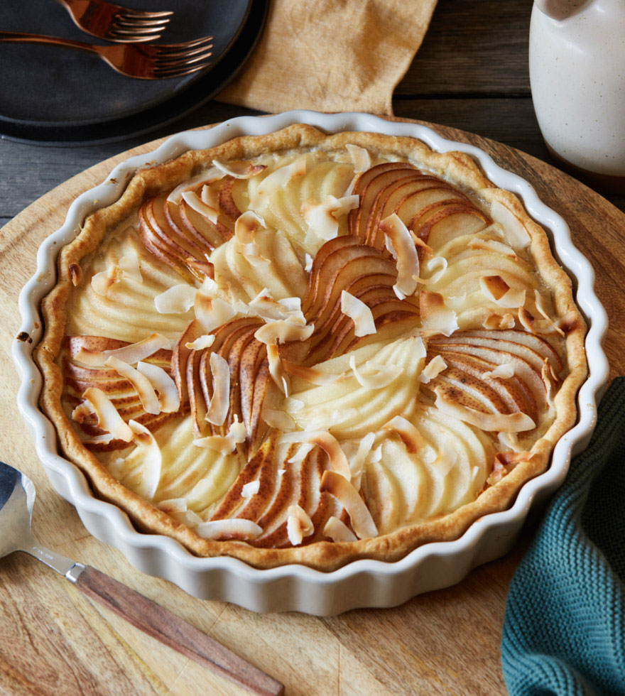 Vegane Birnen-Kokos-Tarte