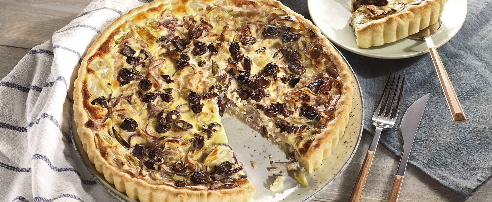 Zwiebel-Olivenkuchen Tante Fanny