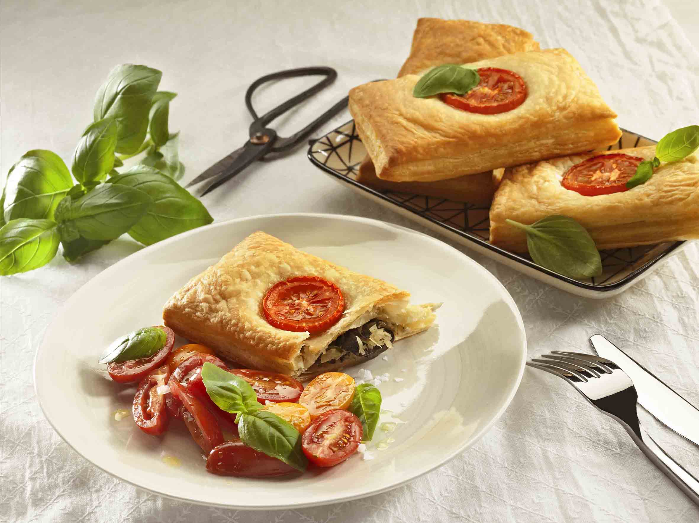 Vegane Oliventascherl mit Blätterteig