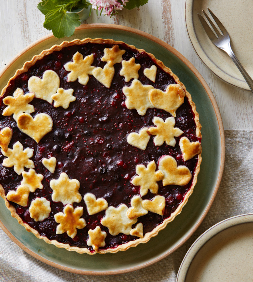 Gedeckte Beerentarte