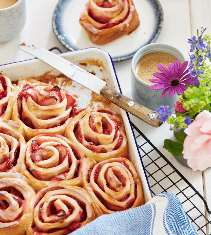 Fruchtige Erdbeer-Schnecken - Rezept