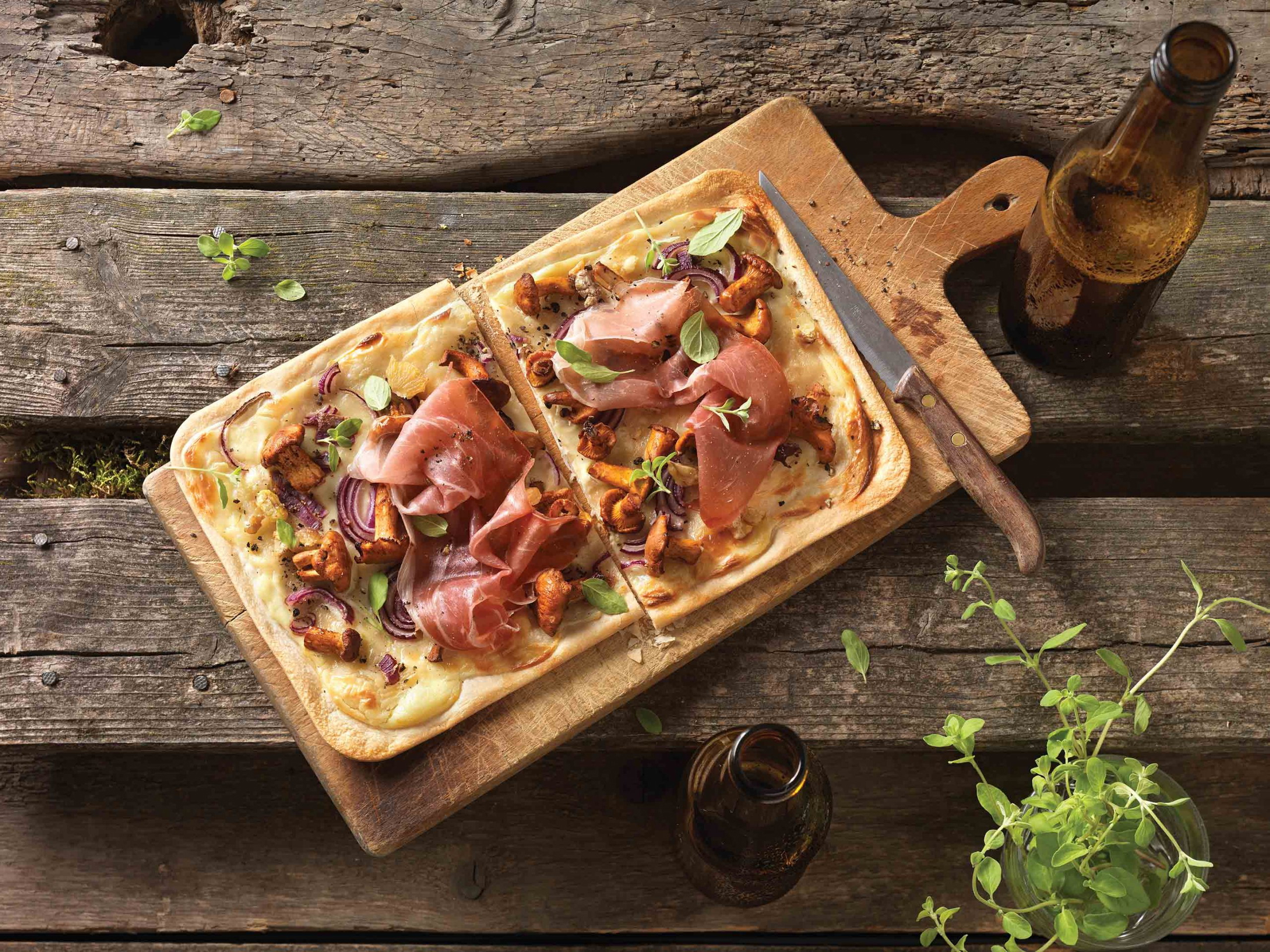 Flammkuchen mit Maroni & Pfifferlingen - Tante Fanny