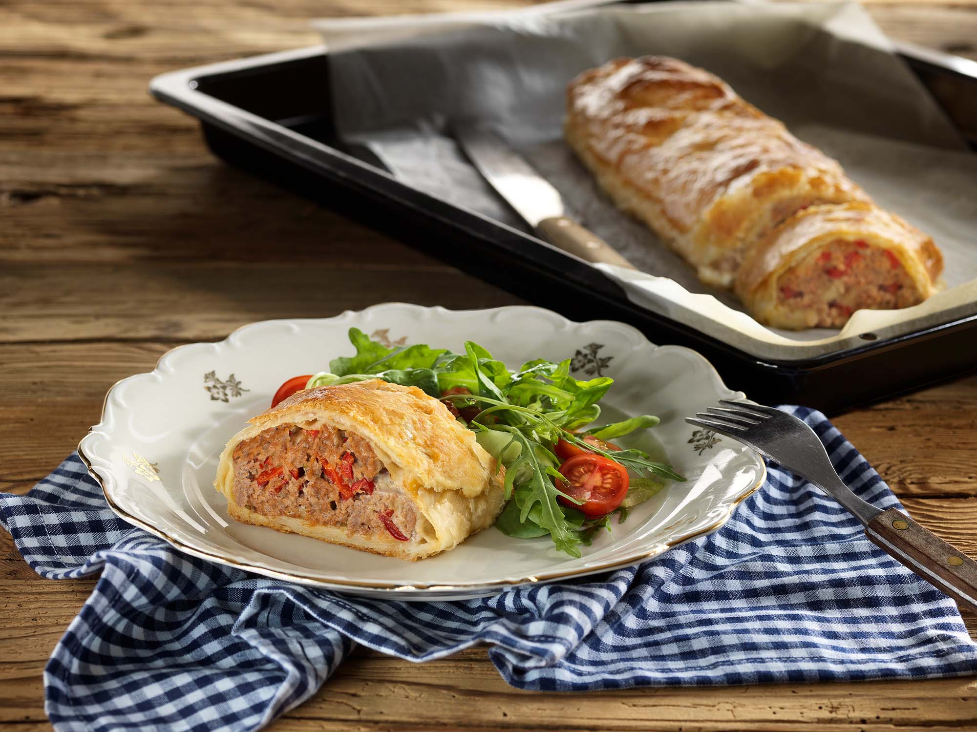 Fleisch-Käse-Strudel