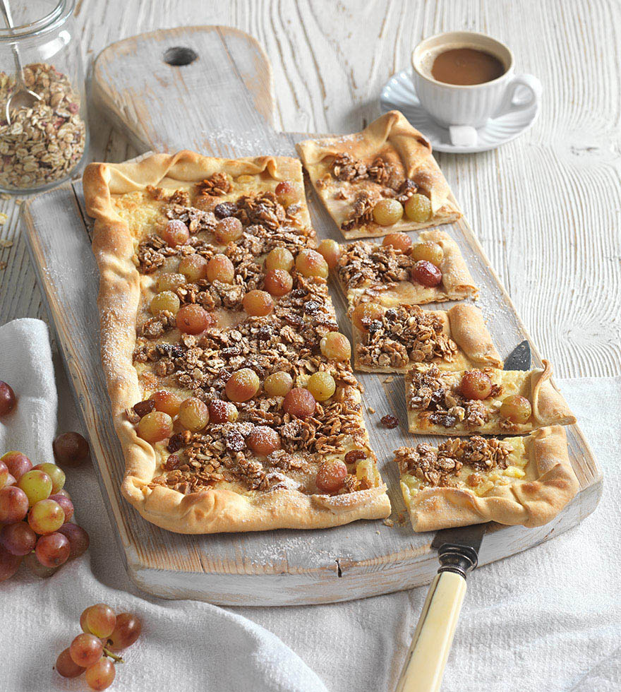 Flammkuchen mit Müslikrokant Tante Fanny