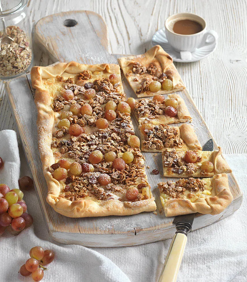Flammkuchen mit Müslikrokant Tante Fanny